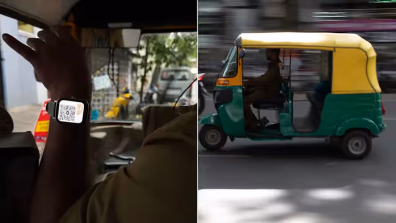 A Bengaluru auto driver’s innovative use of a smartwatch to display a QR code for digital payments has gone viral online. A Bengaluru auto driver’s innovative use of a smartwatch to display a QR code for digital payments has gone viral online.