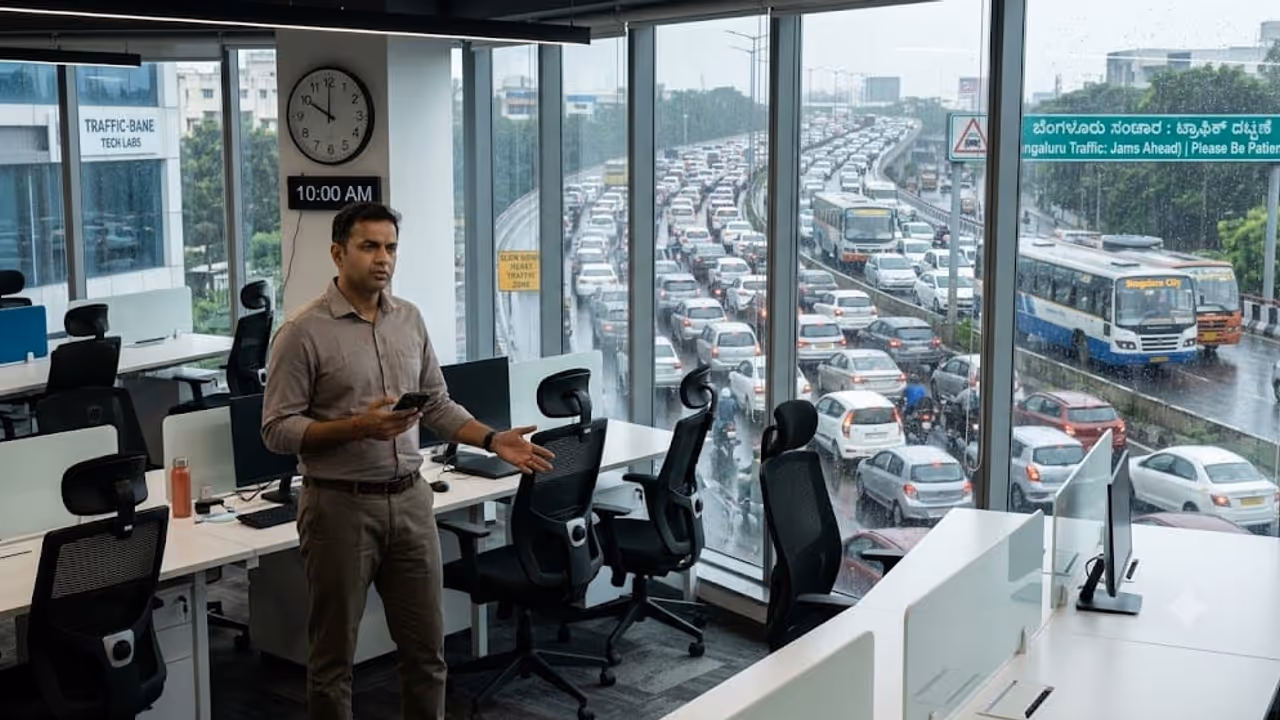 Half Empty Office at 10.15 AM: Bengaluru Founder Blames City’s Traffic Half Empty Office at 10.15 AM: Bengaluru Founder Blames City’s Traffic