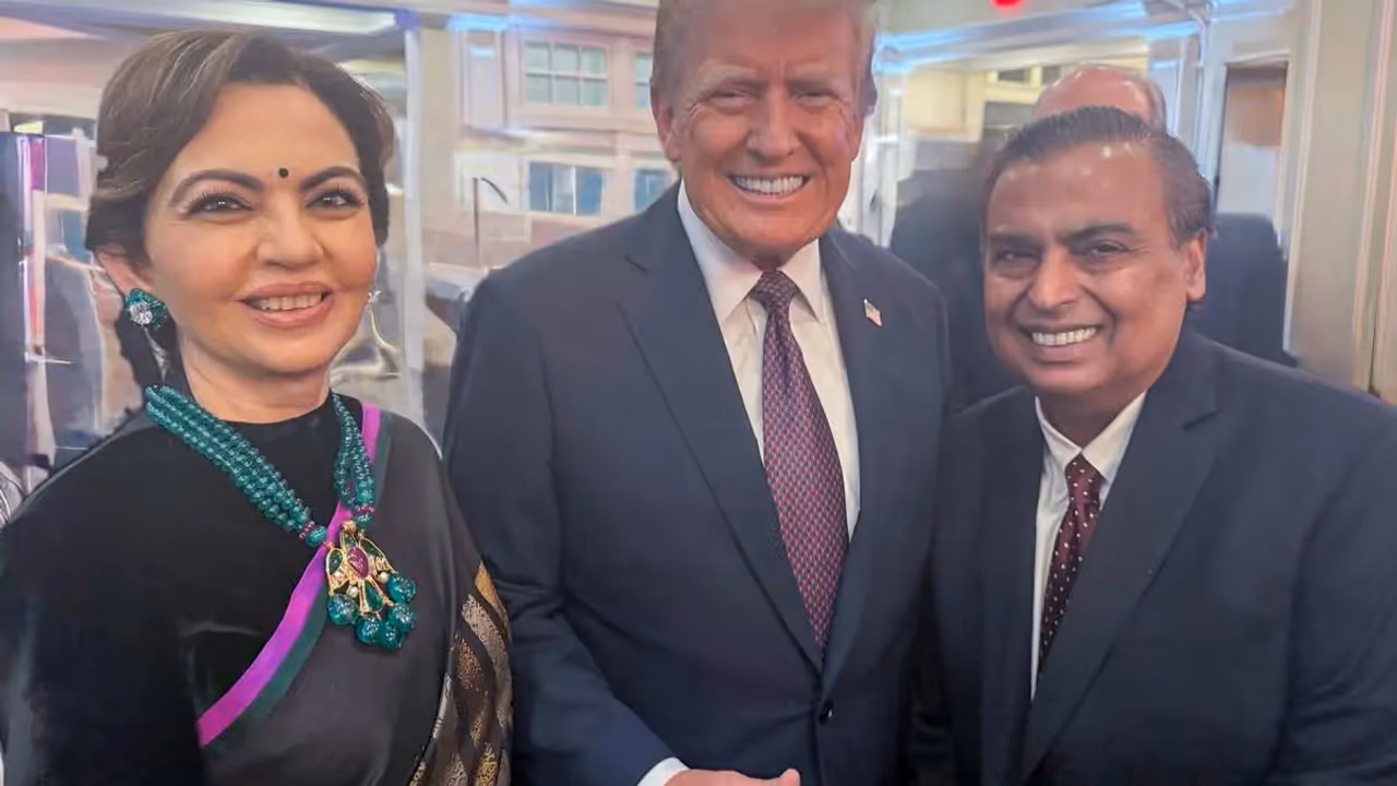 Mukesh ambani with trump