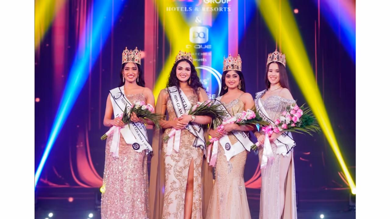 SAJ Group Hotels & Resort DQUE Watches Miss Glam Universe 2025 title is now owned by Neha Balqiz from UAE
