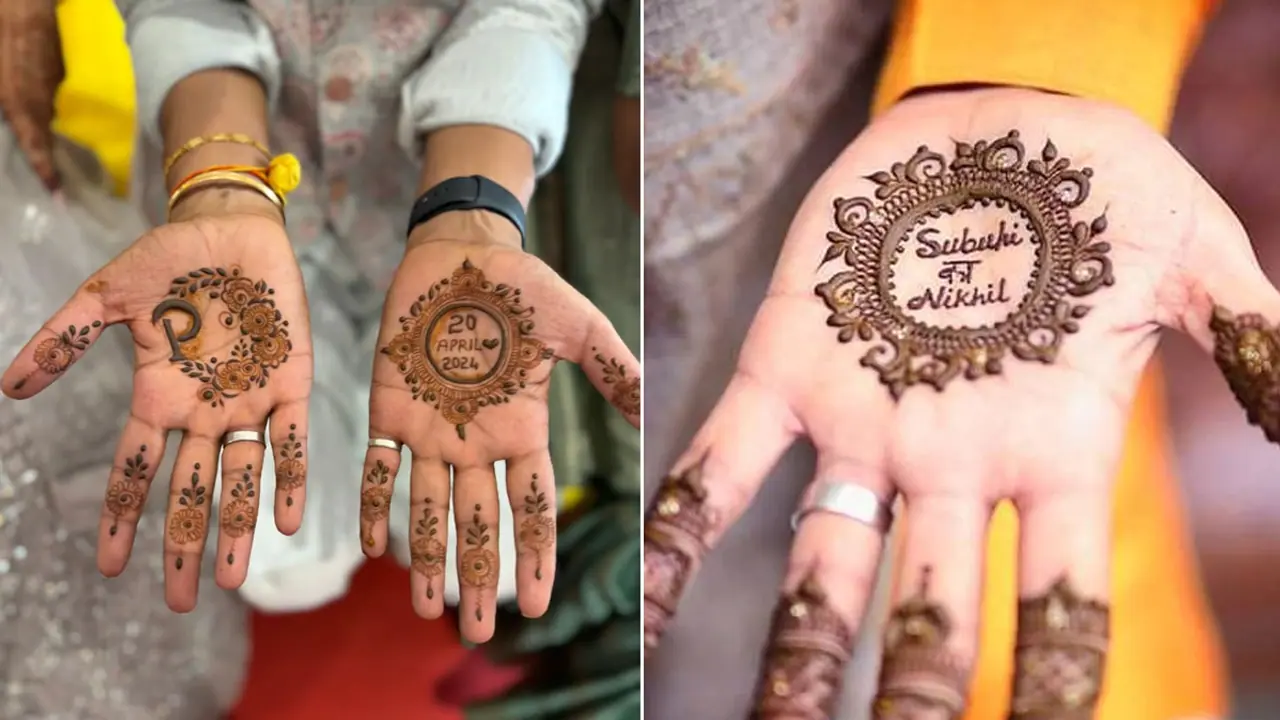 Simple mehndi design for groom 1 Simple mehndi design for groom 1