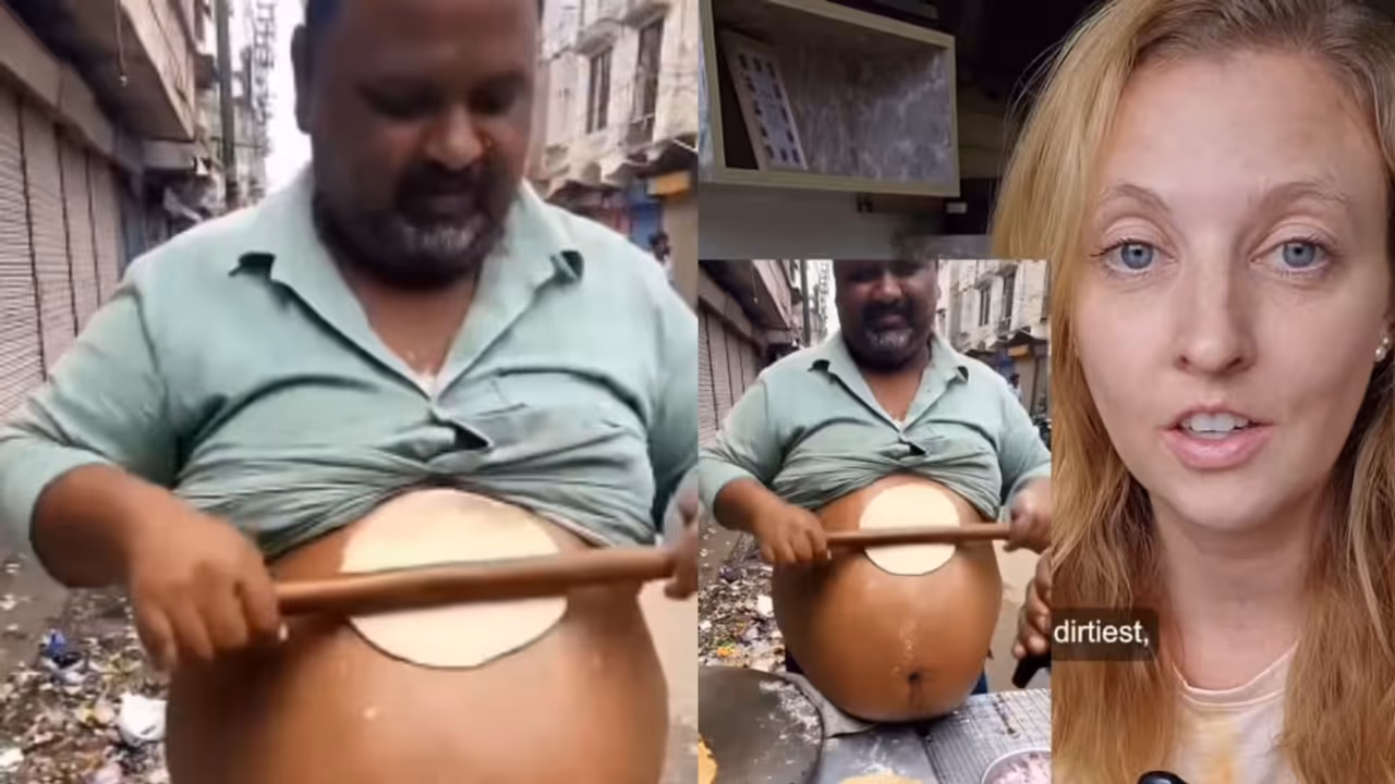 AI Video Showing Man Making Rotis On His Stomach Goes Viral, Fuels False Stereotypes About India AI Video Showing Man Making Rotis On His Stomach Goes Viral, Fuels False Stereotypes About India