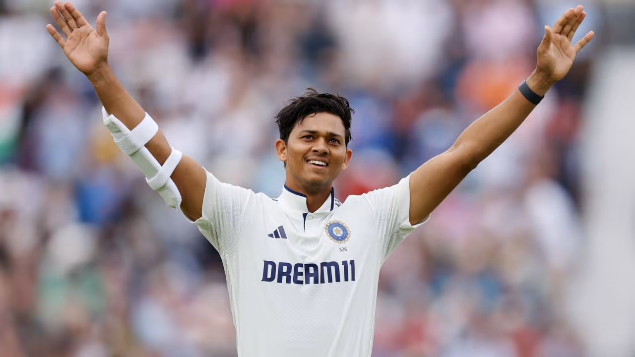 Yashasvi Jaiswal celebration after century