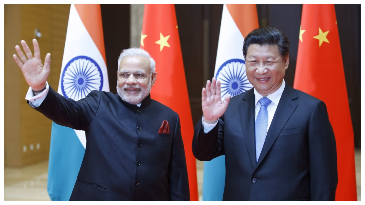 India Modi and China's Xi Jinping