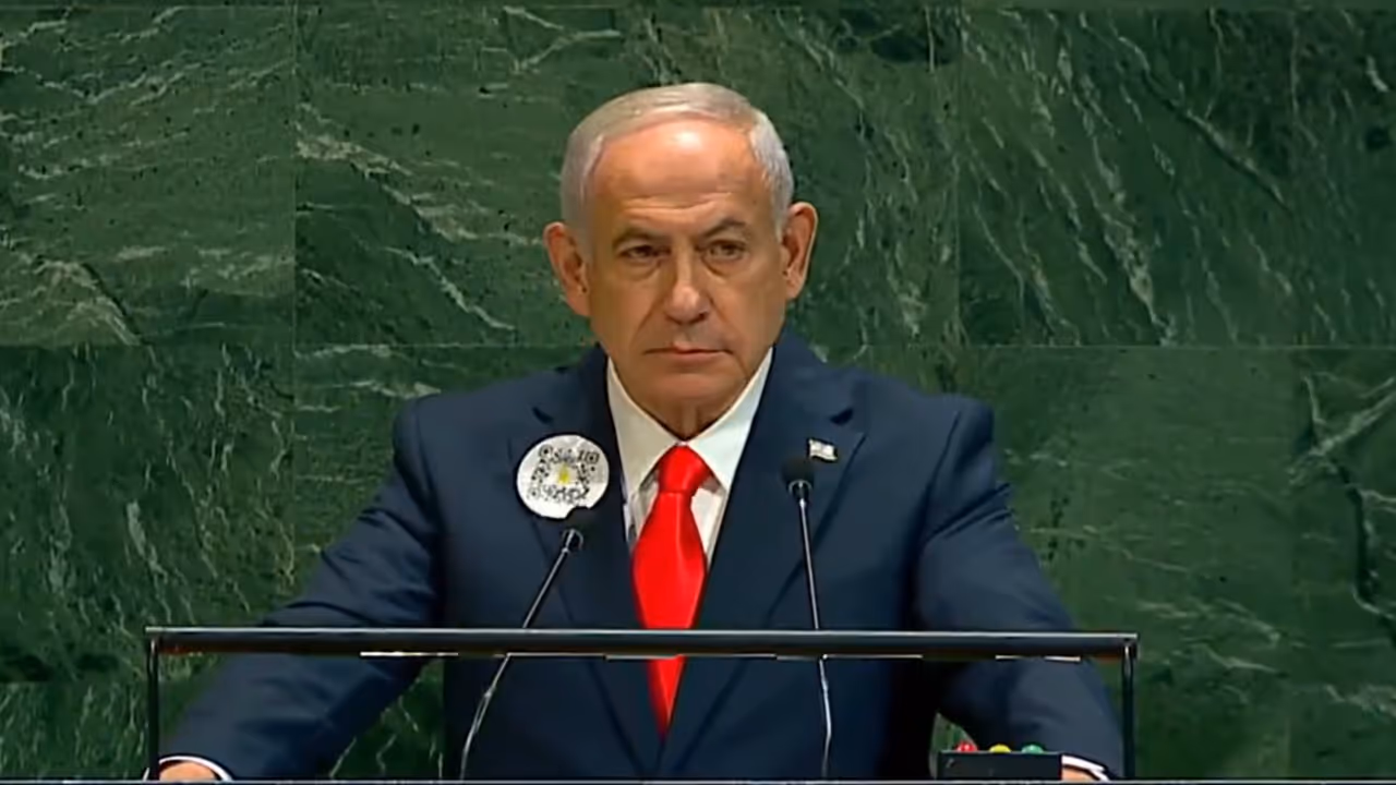 Israeli PM Netanyahu addresses UNGA, opposes Palestinian state