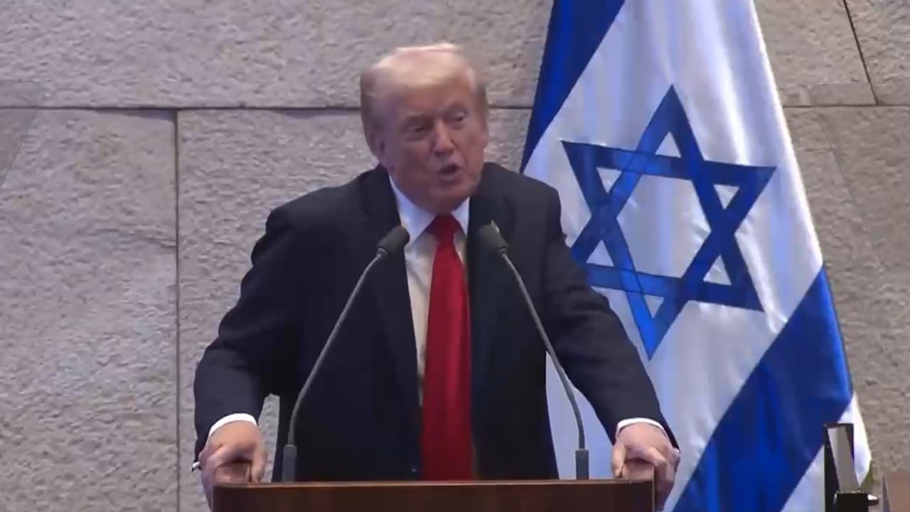 Donald Trump Addressing Israel parliament