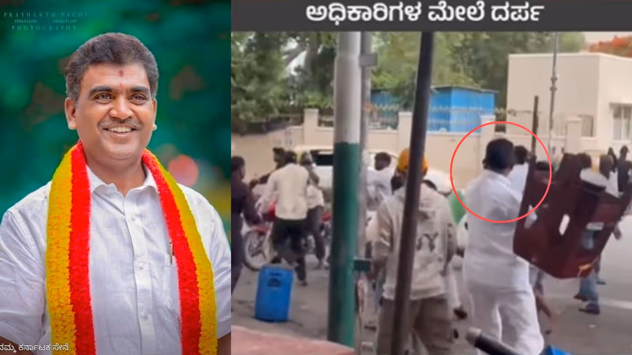Bengaluru Shivaji Nagar vendors attack on GBA Officers Bengaluru Shivaji Nagar vendors attack on GBA Officers