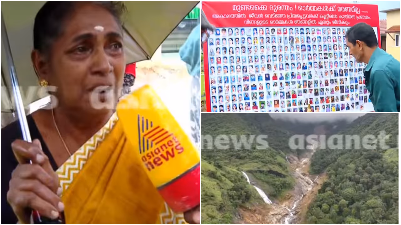 Survivors Pay Tribute to Wayanad Landslide Victims in Kalpetta Survivors Pay Tribute to Wayanad Landslide Victims in Kalpetta