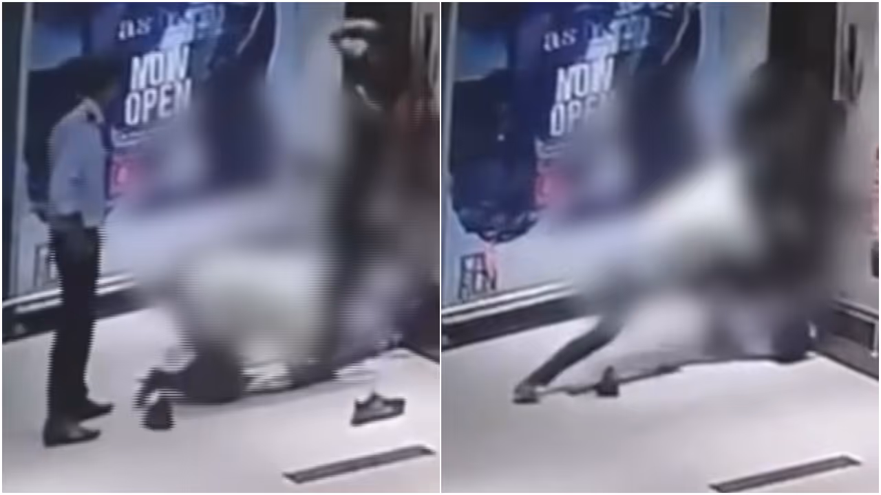 Drunk Men Assault Security Guard at Thrissur Supermarket Drunk Men Assault Security Guard at Thrissur Supermarket