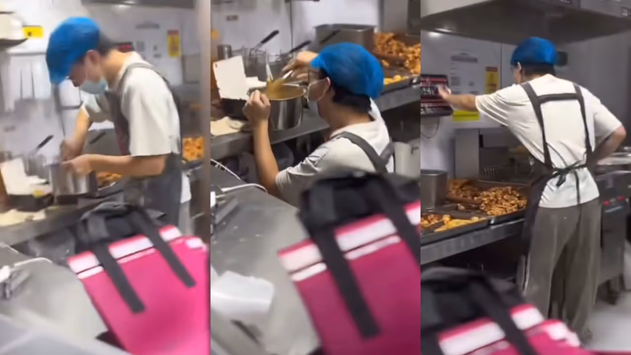 Overwhelmed Chinese Fried Chicken Worker Breaks Down Riders Offer Comfort in Viral Video Overwhelmed Chinese Fried Chicken Worker Breaks Down Riders Offer Comfort in Viral Video