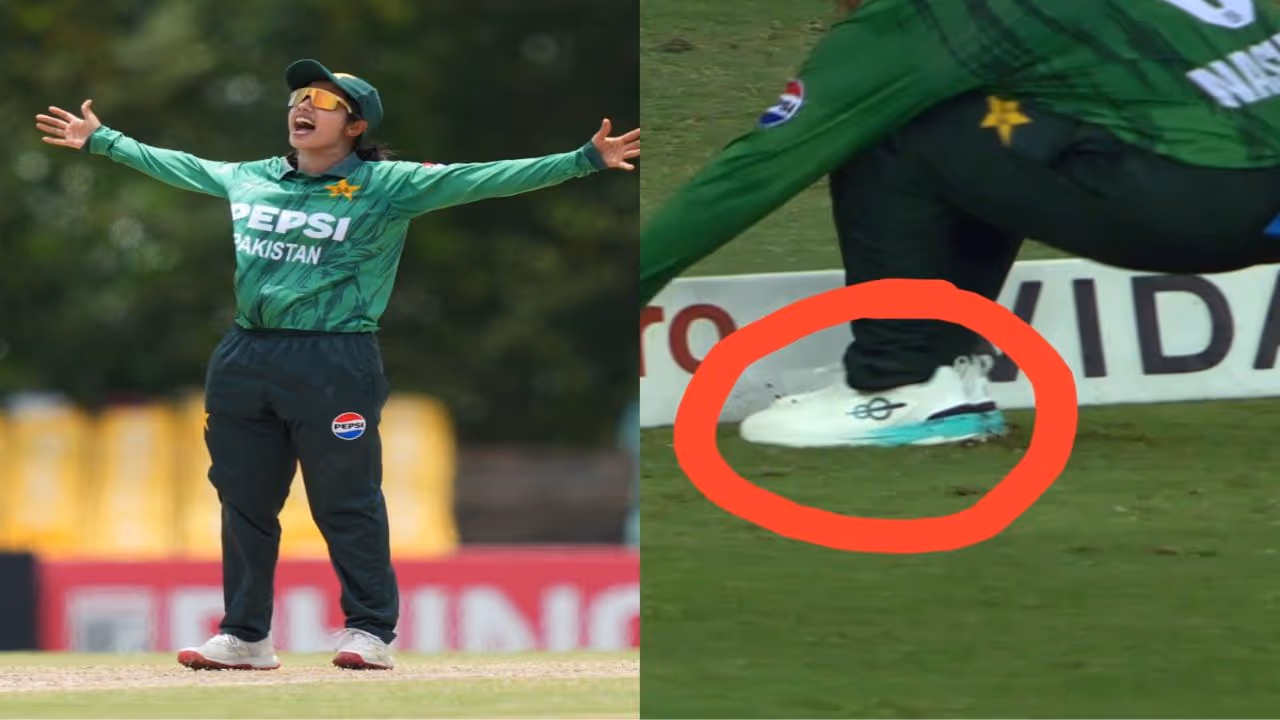 Pakistan women cricketer wears Kohli one8 shoes Pakistan women cricketer wears Kohli one8 shoes