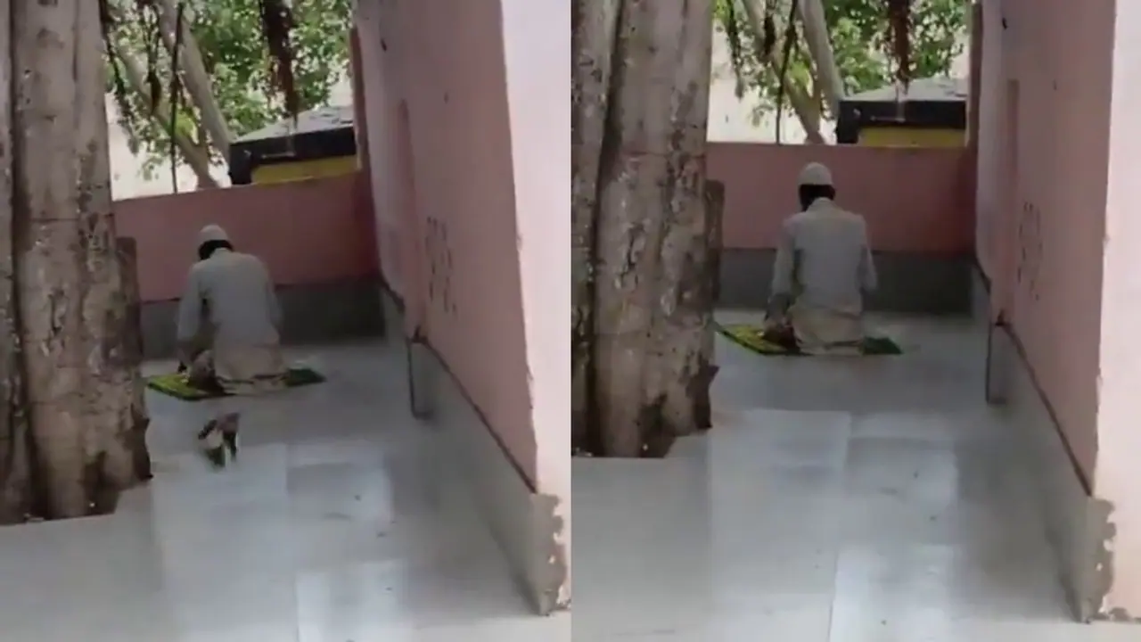 Namaz in temple premises