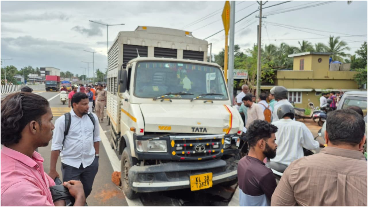 parcel lorry scooter accident