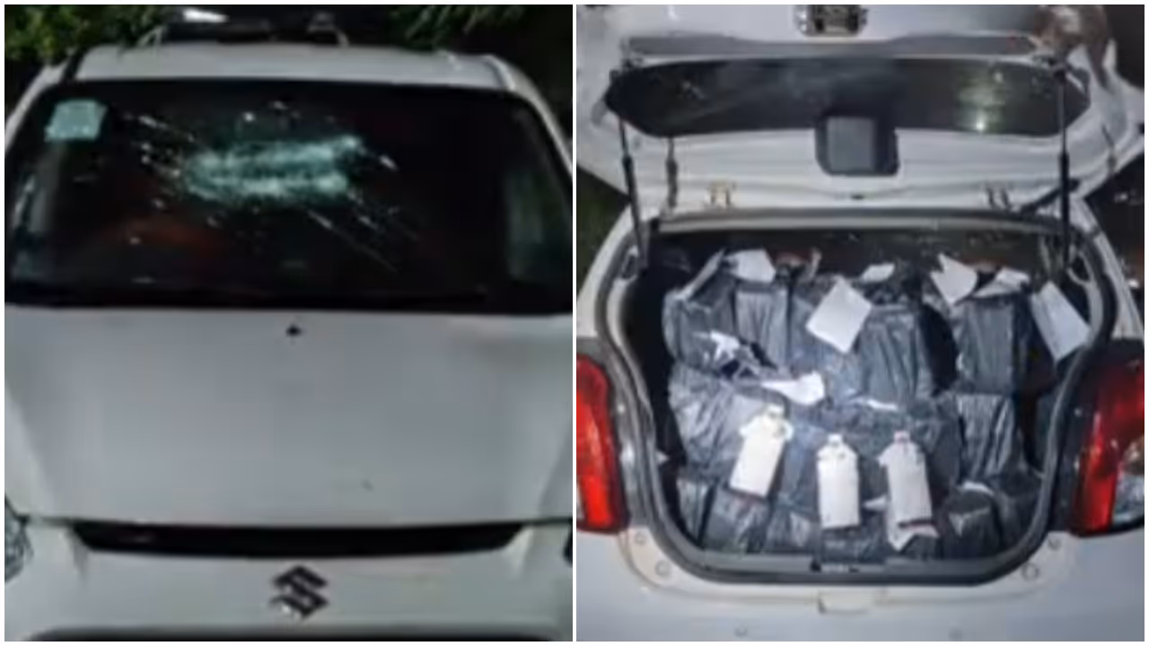 Karnataka alcohol seized from Kasaragod Karnataka alcohol seized from Kasaragod