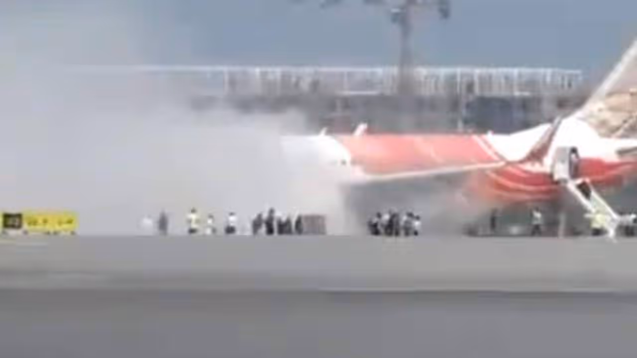 air india flight fire delhi airport air india flight fire delhi airport