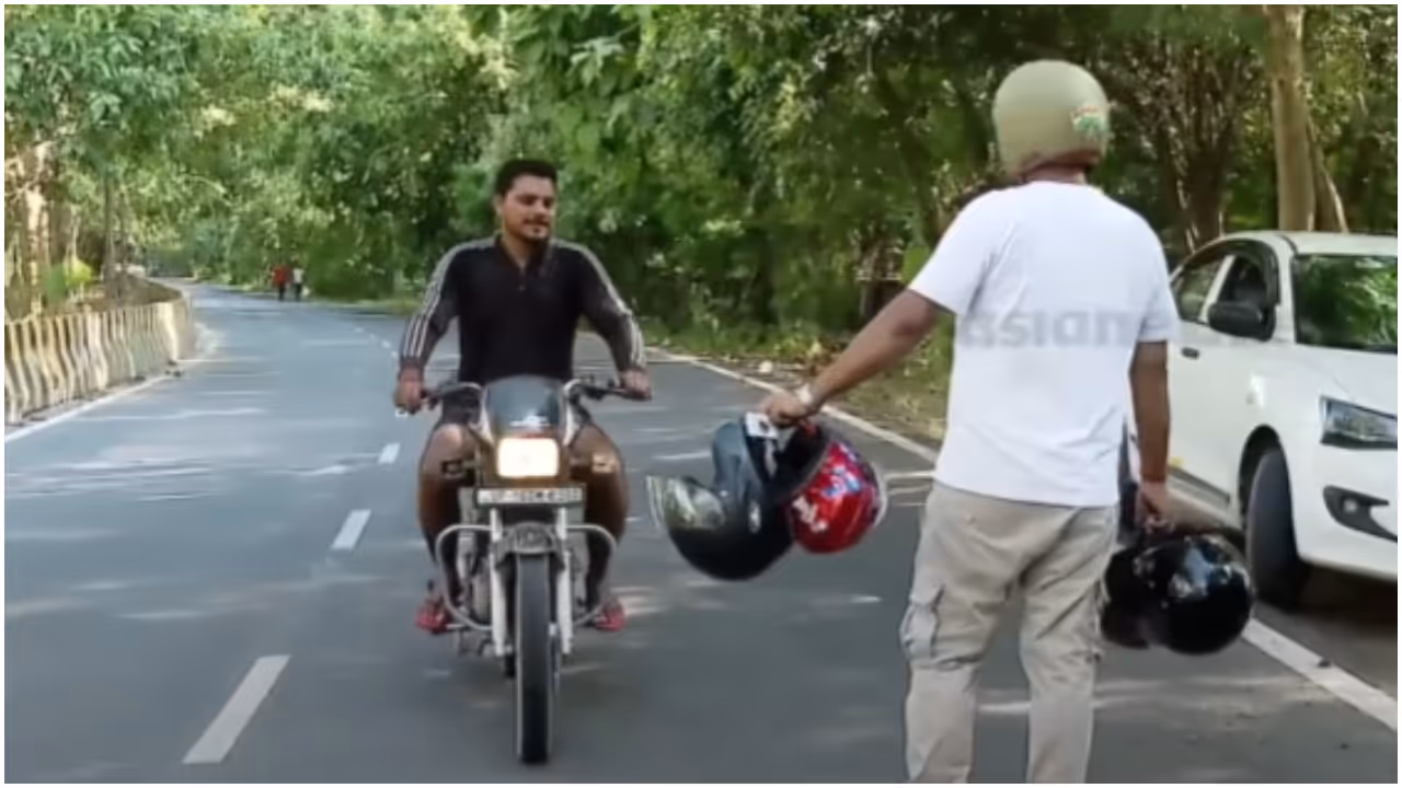 helmet man of India