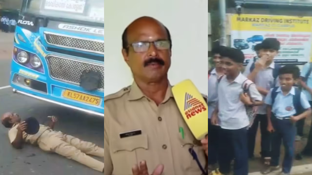 Home Guard lies in front of bus refused to pick up students receives applause Home Guard lies in front of bus refused to pick up students receives applause