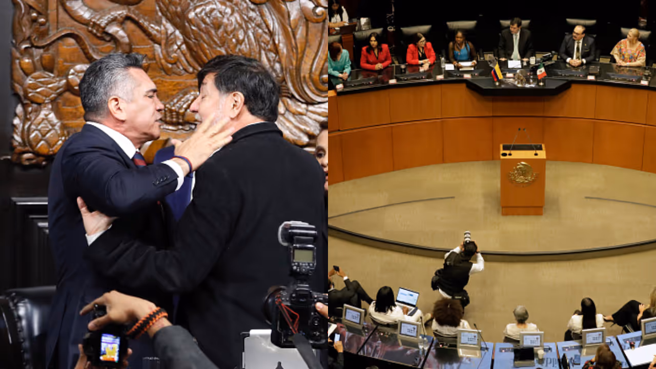 mexican parliament senator fight 