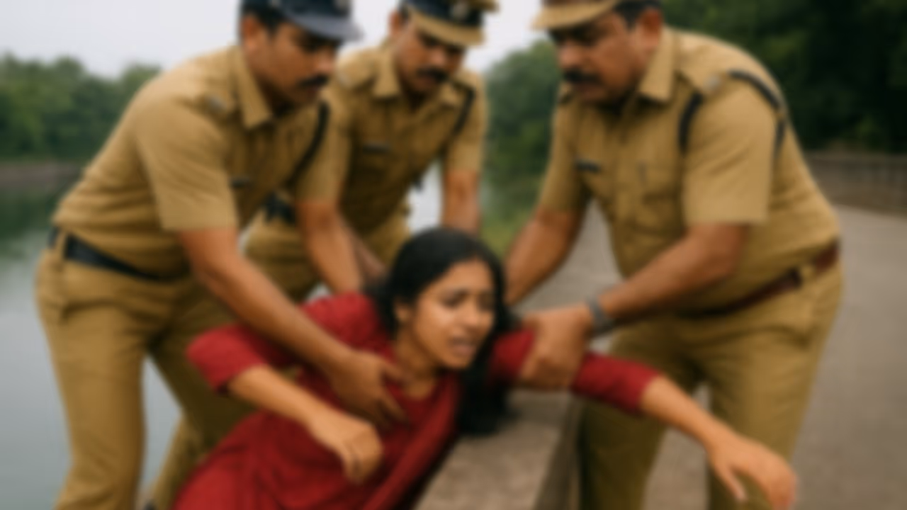 kerala police save woman from suicide attempt