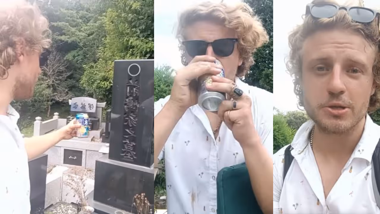 Australian Tourist Drinks Burial Site Offering 