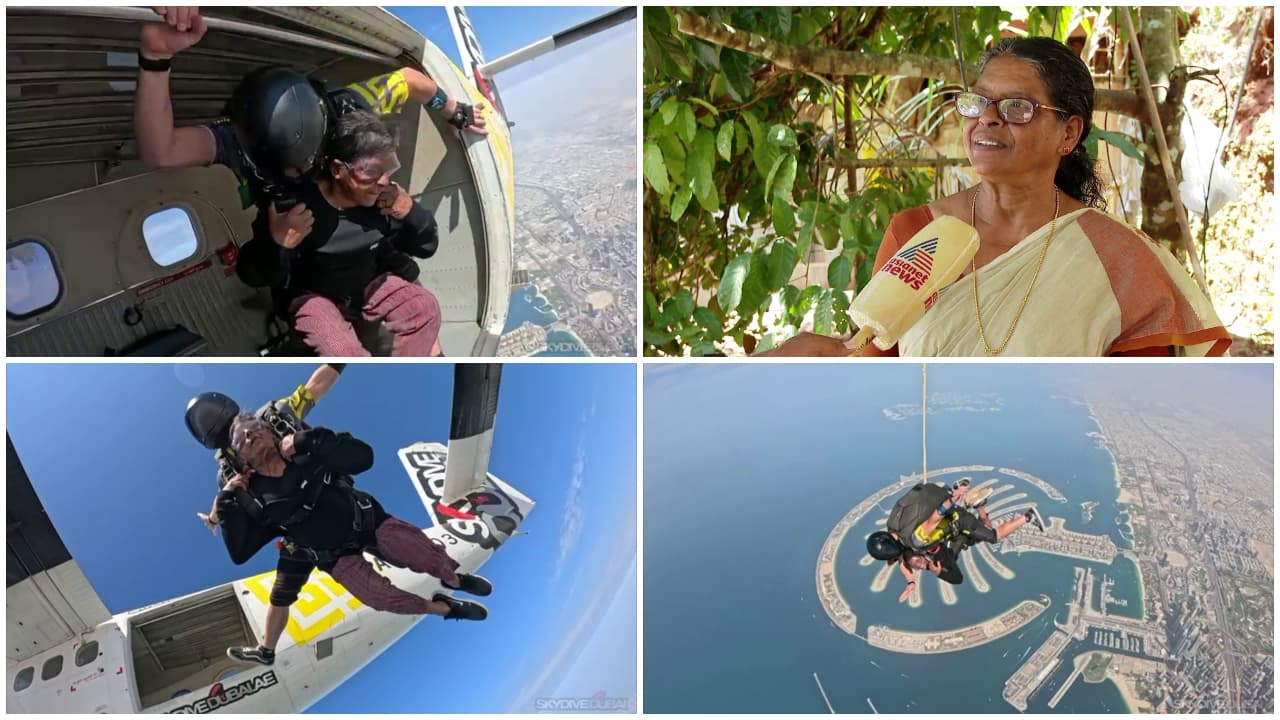 skydiving of 70 year old woman skydiving of 70 year old woman