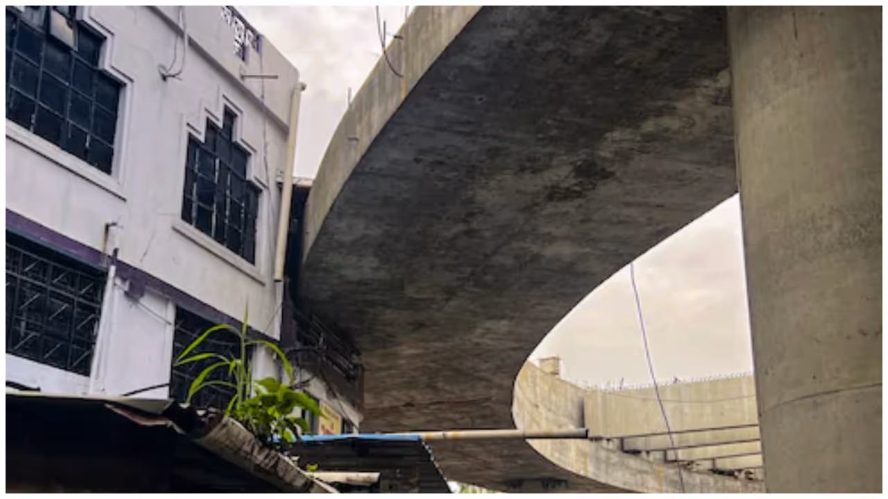 flyover cuts through balcony