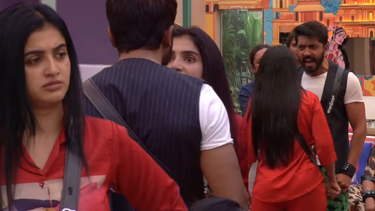 Bigg Boss Jhanvi and Abhishek fight