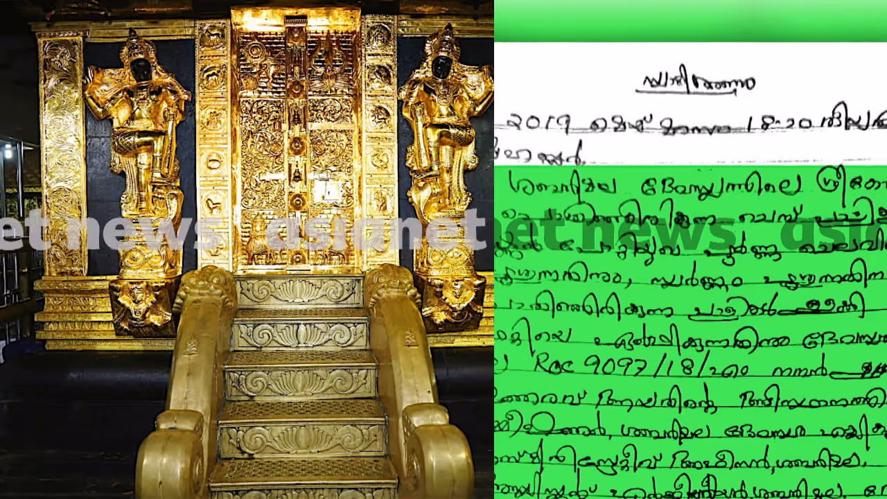 sabarimala sreekovil gold