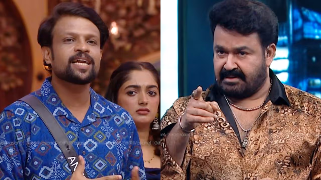mohanlal questions aneesh in pr row in bigg boss malayaalm season 7