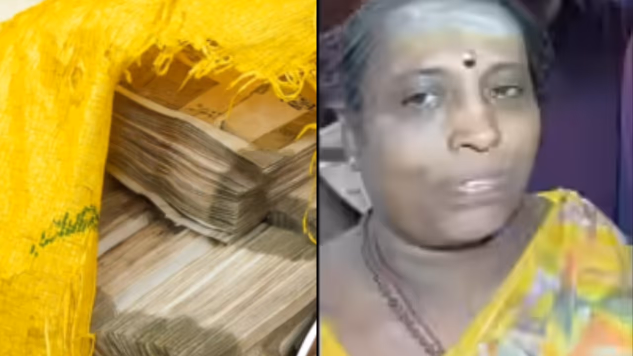 woman finds money on road