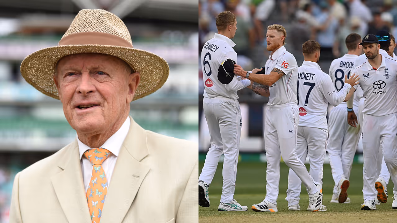 Geoffrey Boycott and England Team after Perth Defeat Geoffrey Boycott and England Team after Perth Defeat