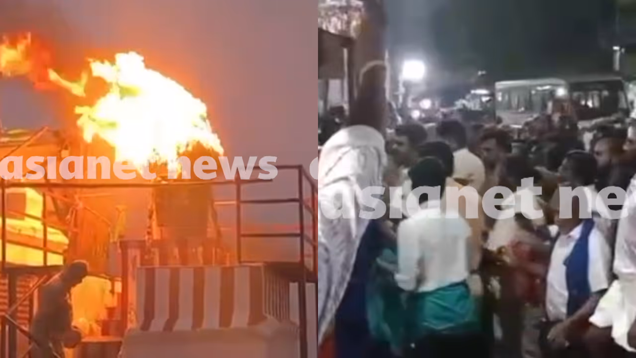 Lighting Of Lamp In Thiruparankundram Hills