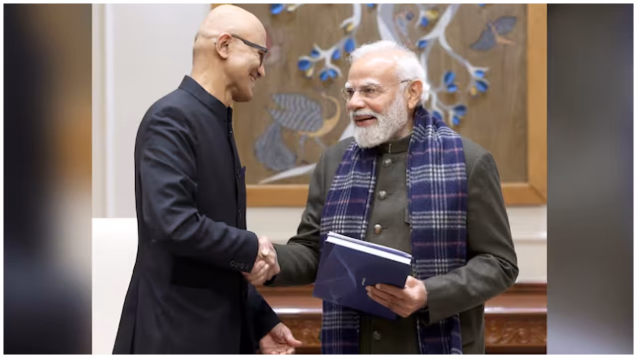 Satya Nadella meets PM Narendra Modi Satya Nadella meets PM Narendra Modi