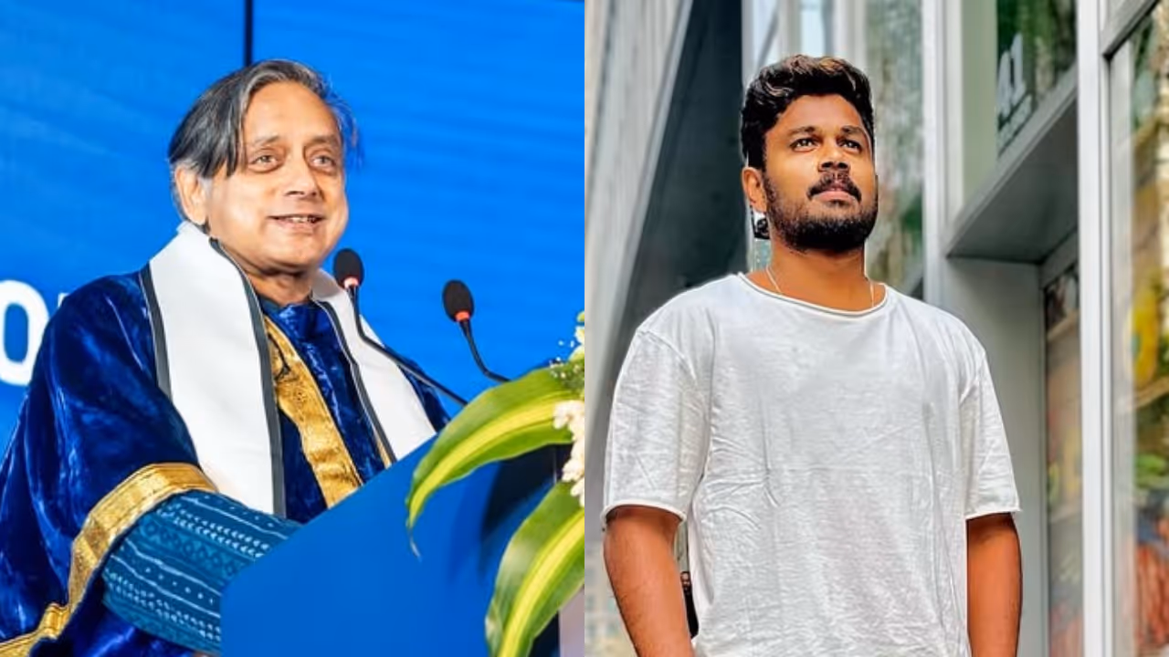 Shashi Tharoor and Sanju Samson Shashi Tharoor and Sanju Samson