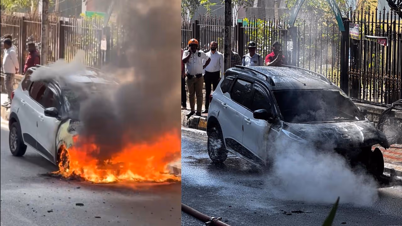 Bengaluru Car Fire Accident Bengaluru Car Fire Accident