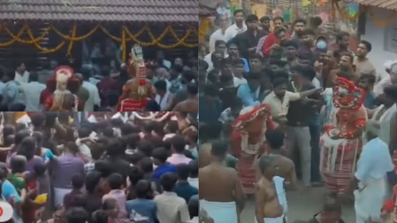 clash in between theyyam in kannur clash in between theyyam in kannur