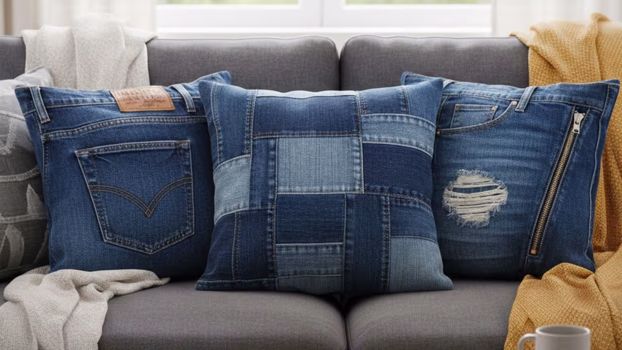 Waste jeans crafts Waste jeans crafts