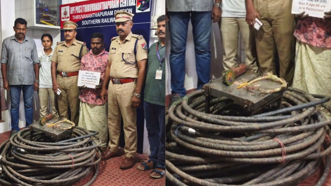 Thiruvananthapuram Railway Cable Theft Thiruvananthapuram Railway Cable Theft