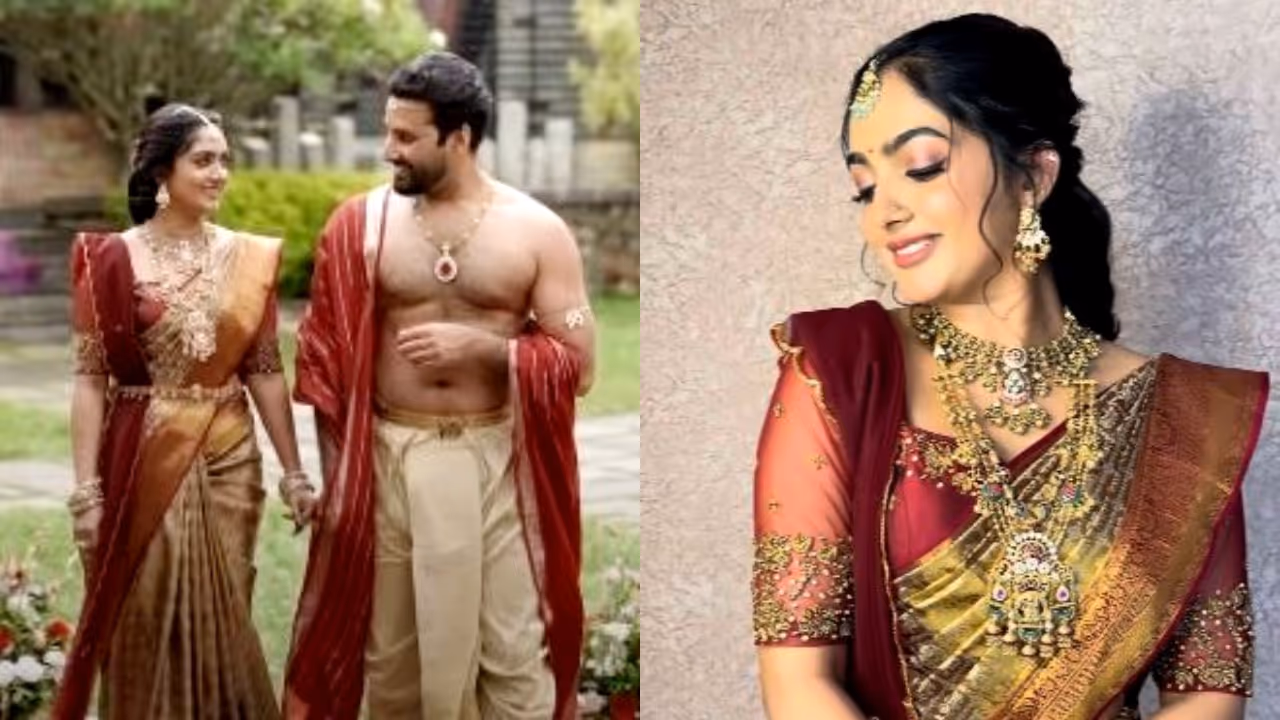 binny sebastian as traditional hindu bride noobin johny in vijau devarakonda style photoshoot video binny sebastian as traditional hindu bride noobin johny in vijau devarakonda style photoshoot video