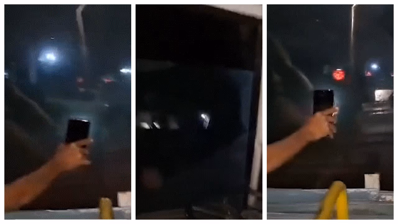 KKRTC bus drove with mobile phone torch KKRTC bus drove with mobile phone torch