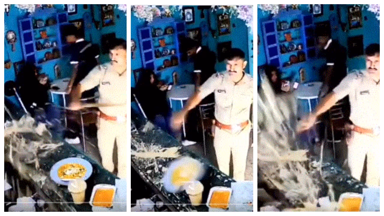 sub inspector smashing coffee cups sub inspector smashing coffee cups