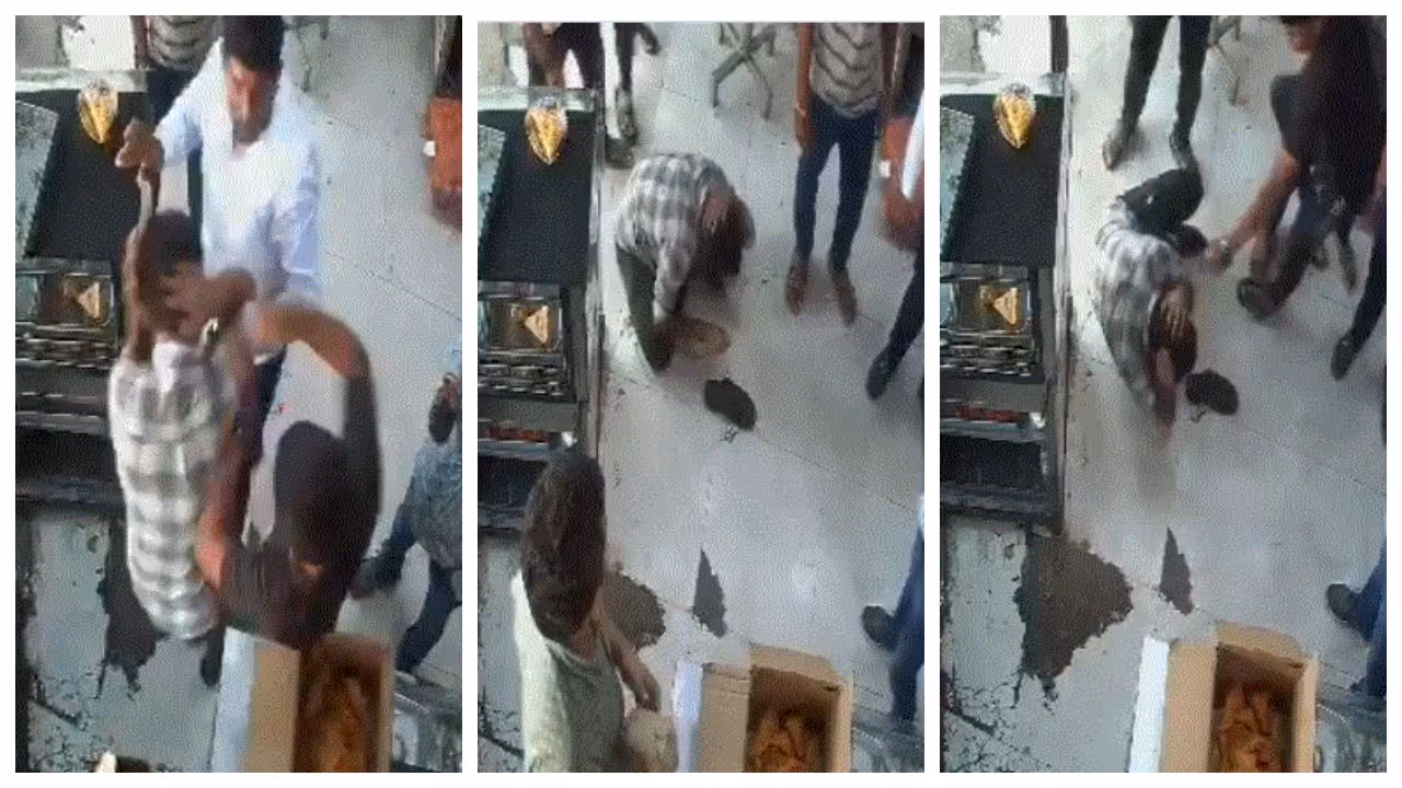 Youths beat up shop worker Youths beat up shop worker