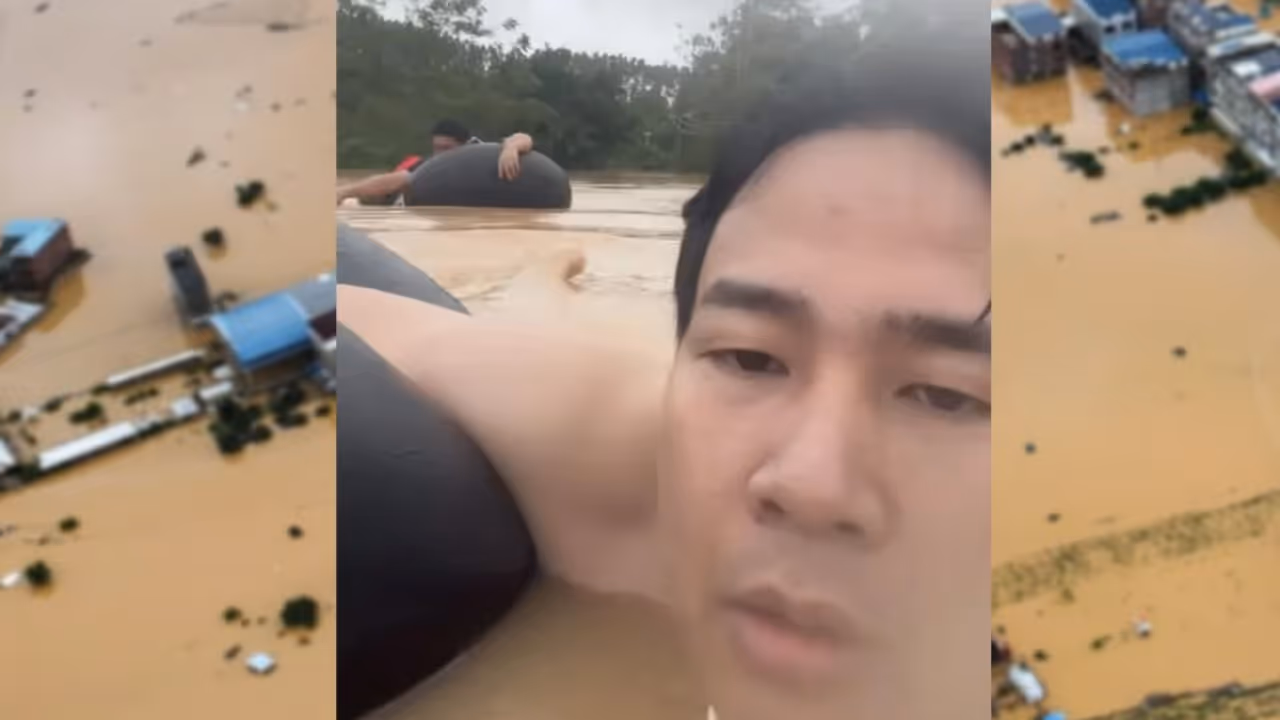 Man Swims For 3 Hours Through Floodwaters To Check On His Parents Man Swims For 3 Hours Through Floodwaters To Check On His Parents