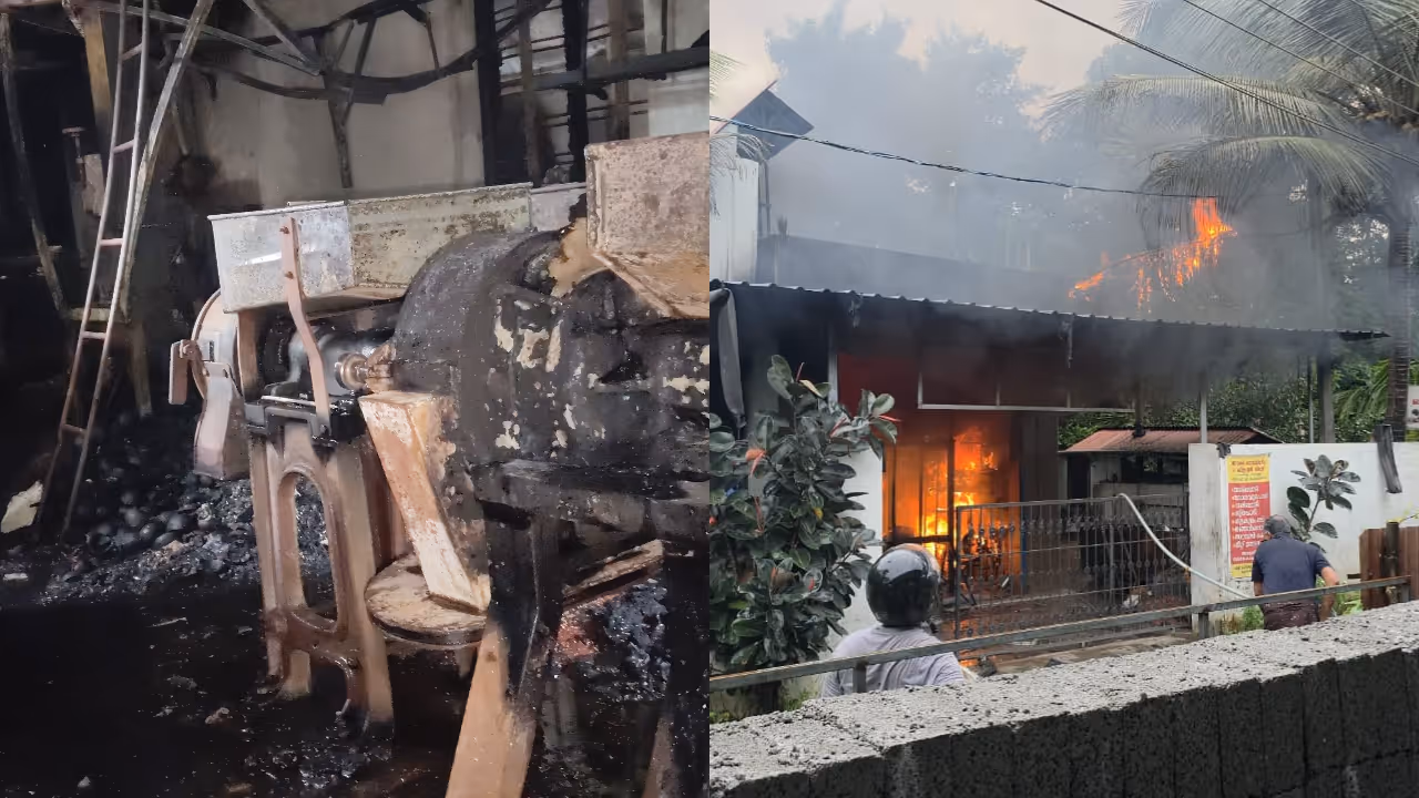 Oil mill fire accident Oil mill fire accident