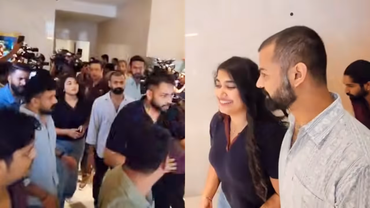 pranav mohanlal came with his sister vismaya to watch her debut movie thudakkam pranav mohanlal came with his sister vismaya to watch her debut movie thudakkam
