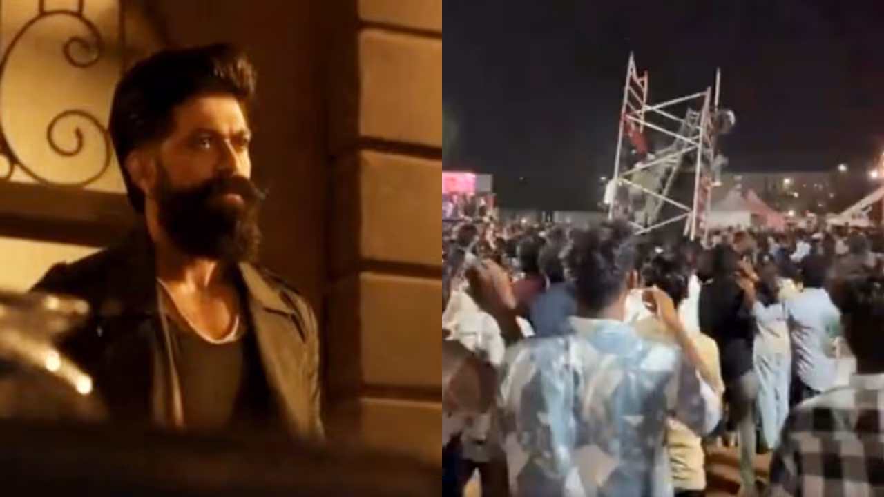 two students injured at toxic movie promotion event at hyderabad two students injured at toxic movie promotion event at hyderabad