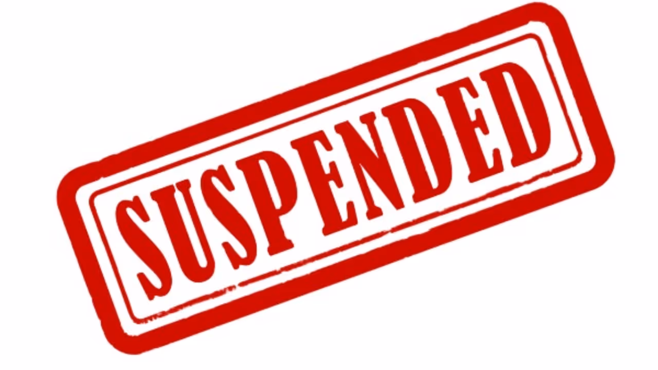 suspended suspended