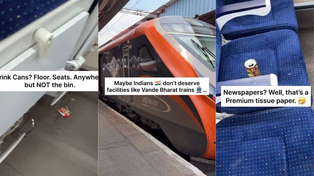 Vande Bharat Shines With Modern Comforts But Viral Video Exposes Passengers’ Civic Sense Problem Vande Bharat Shines With Modern Comforts But Viral Video Exposes Passengers’ Civic Sense Problem
