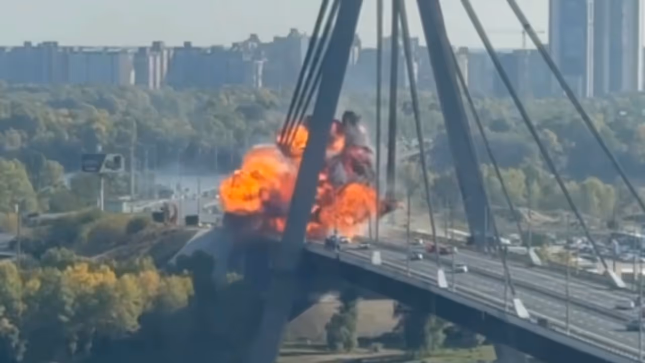 Russia hit Kyivs Northern Bridge Russia hit Kyivs Northern Bridge
