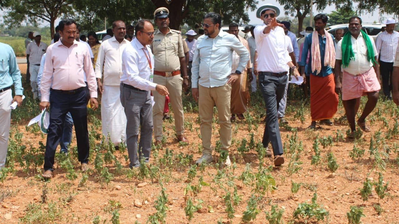 Karnataka Draought survey Chitrdurga Karnataka Draought survey Chitrdurga